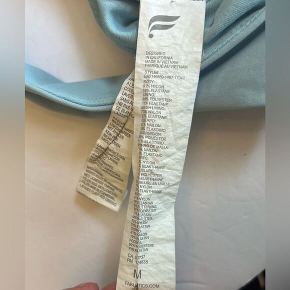 Fabletics Callie Medium Impact Sports Bra Sz Medium Blue - Picture 5 of 5